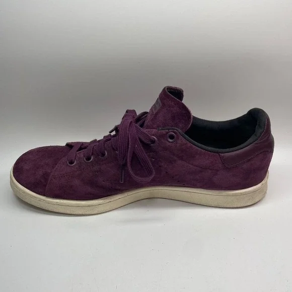 Adidas Stan Smith Maroon Off White Sneaker Men 10 - Picture 5 of 9
